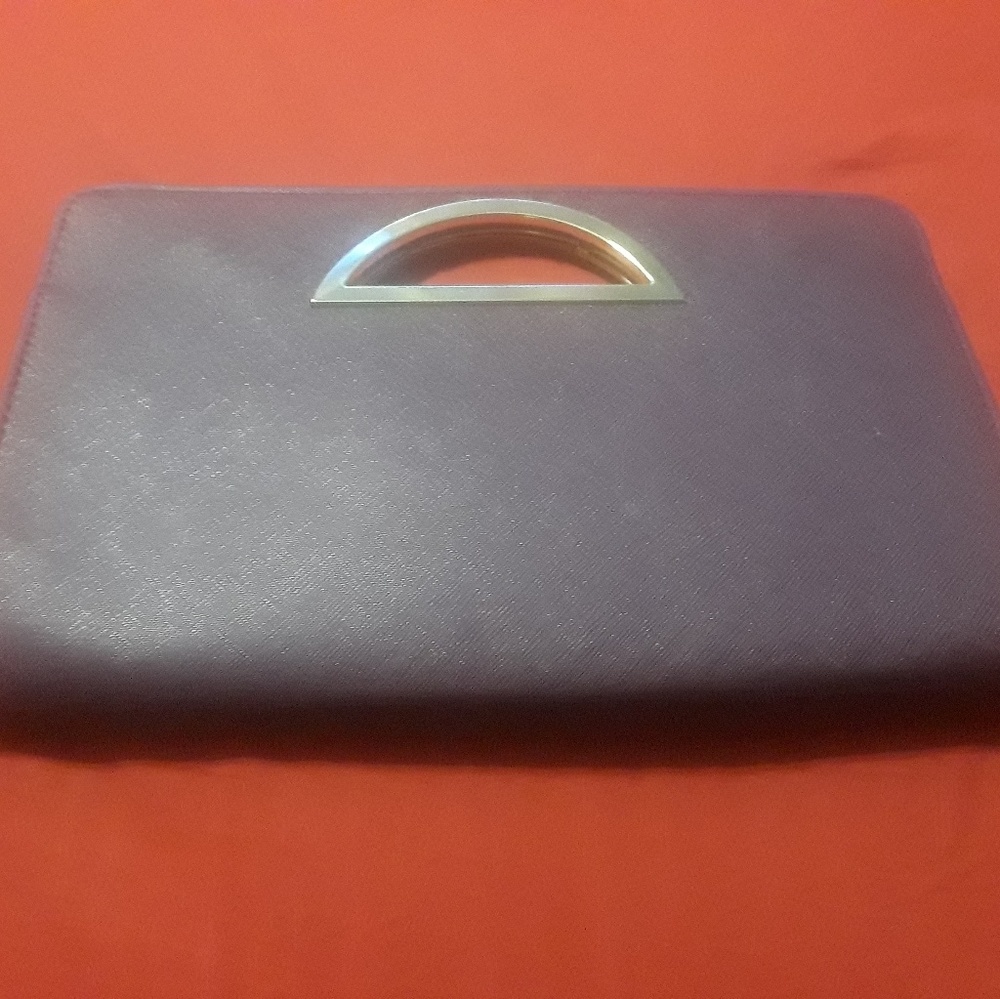 Purple with gold trim handbag